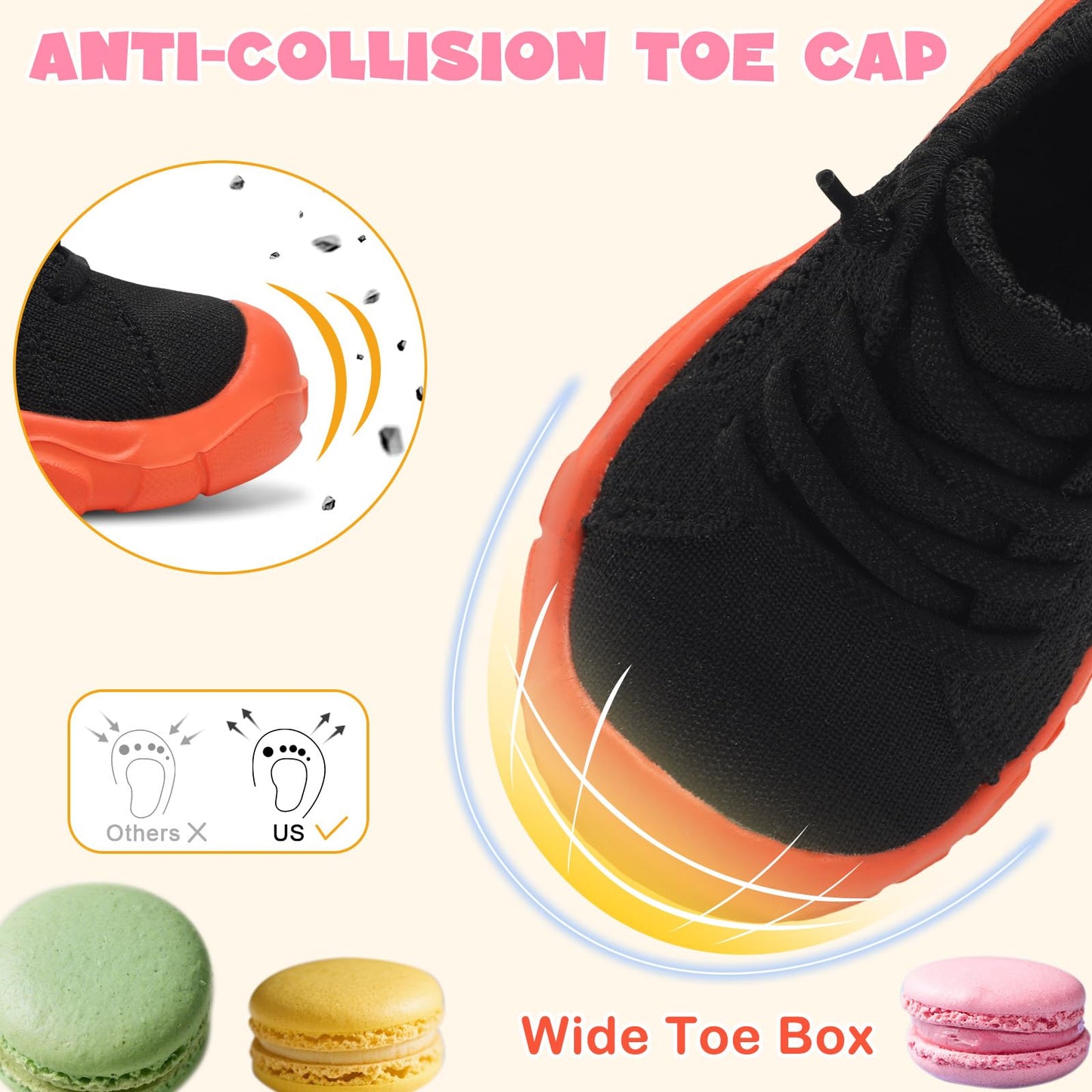 Toddler Shoes Girls Boys Wide Barefoot Shoes Kids Breathable Sneakers Slip on Tennis Shoe Lightweight Sneakers