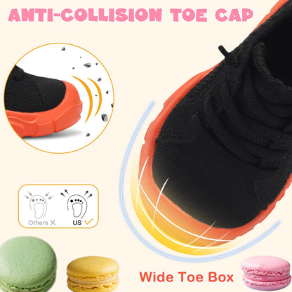 Toddler Shoes Girls Boys Wide Barefoot Shoes Kids Breathable Sneakers Slip on Tennis Shoe Lightweight Sneakers