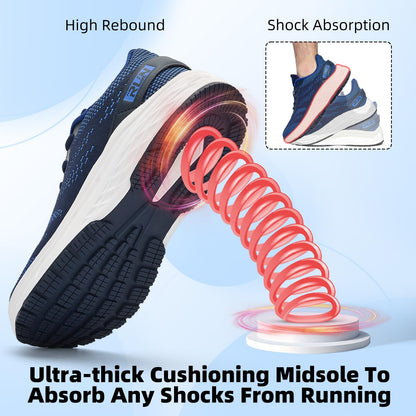Wide Toe Box Shoes for Men Cushioned Road Running Shoe Non Slip Mens
