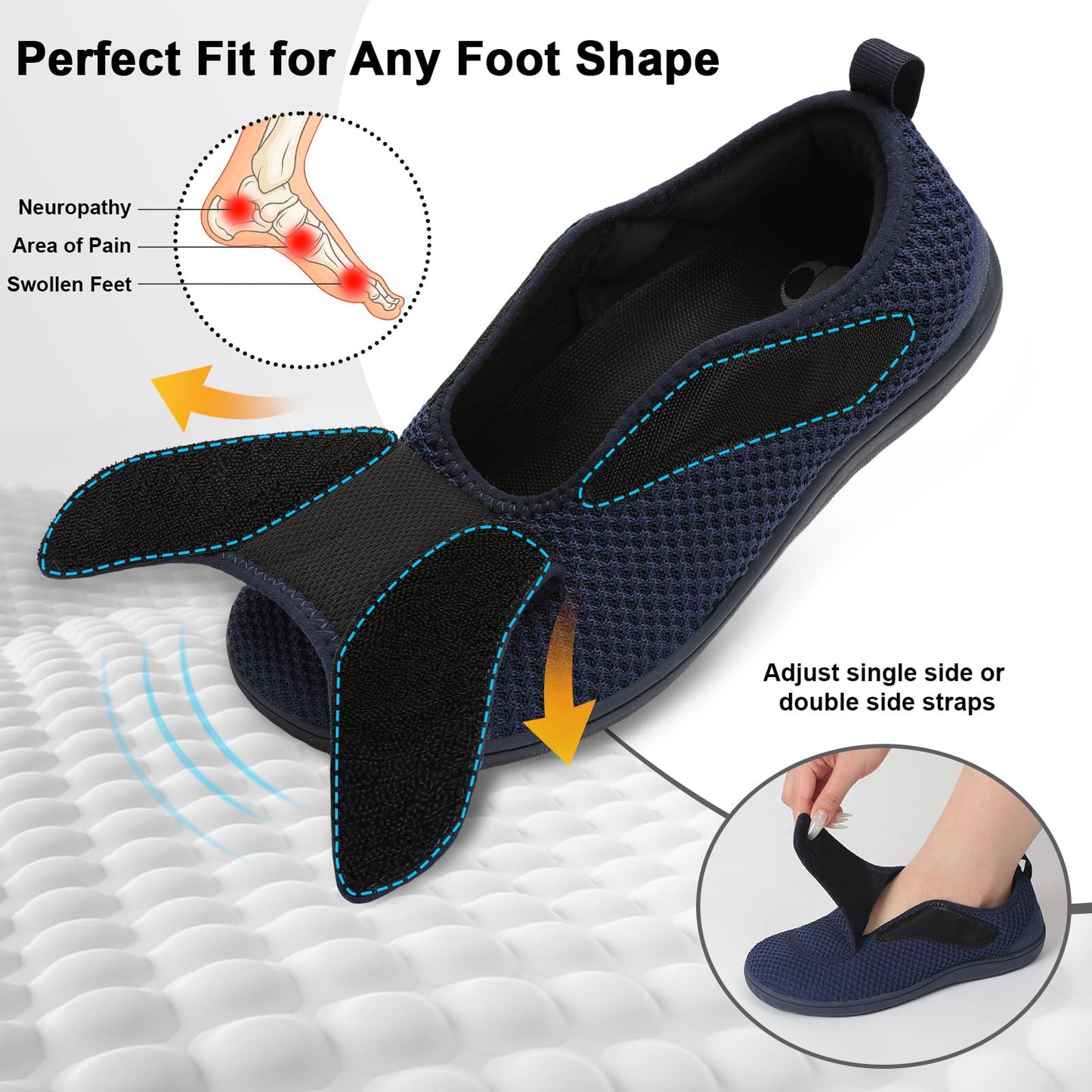 Womens Walking Shoes Comfortable Wide Diabetic Shoes