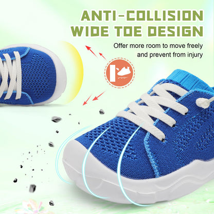 Toddler Shoes for Boys Girls Slip on Sneakers Wide Toe Walking Shoes