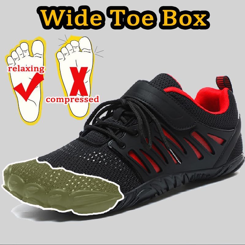 Barefoot Shoes Men Wide Toe Box Zero Drop Water Shoes Men for Gym Workout