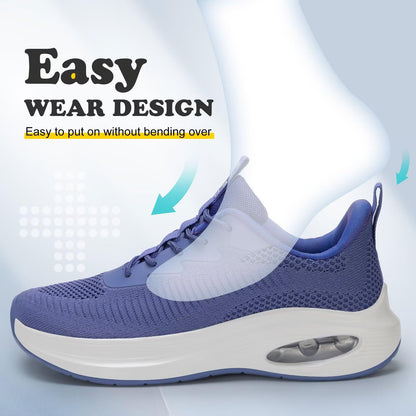 Wide Toe Box Shoes Women Air Cushion Road Running Shoes Extra Wide Width Sneakers