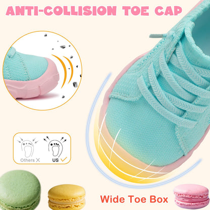 Toddler Shoes Girls Boys Wide Barefoot Shoes Kids Breathable Sneakers Slip on Tennis Shoe Lightweight Sneakers