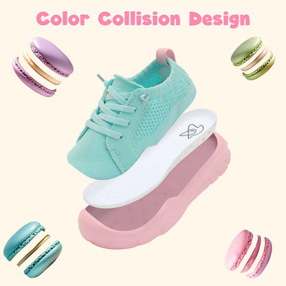 Toddler Shoes Girls Boys Wide Barefoot Shoes Kids Breathable Sneakers Slip on Tennis Shoe Lightweight Sneakers