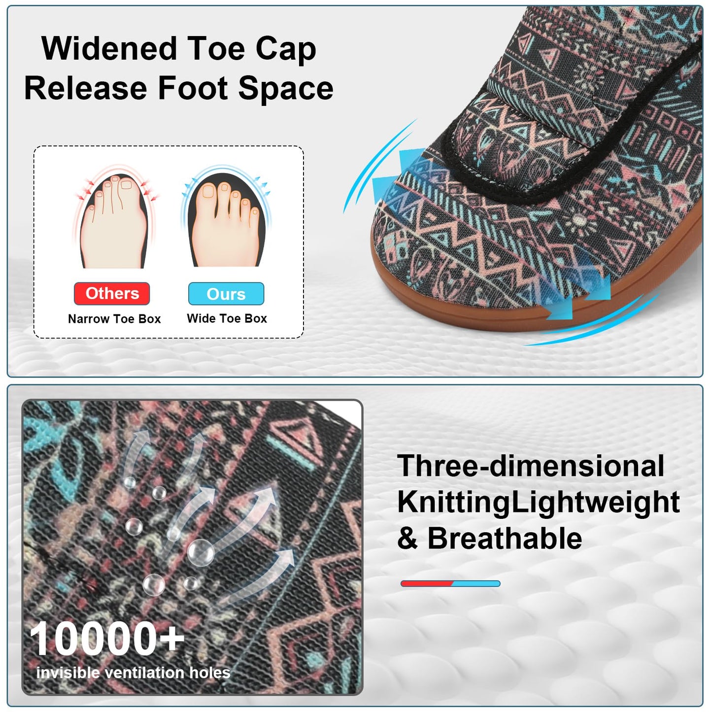 Womens Walking Shoes Comfortable Wide Diabetic Shoes