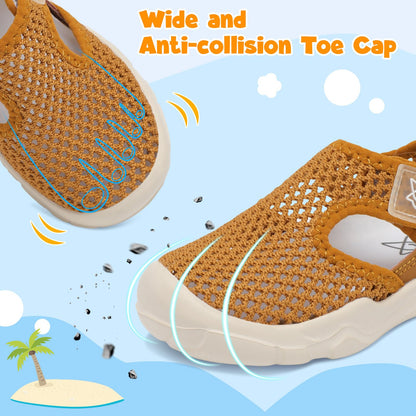 Toddler Sandals Boys Girls Wide Sandals Kids Water Sandal Shoes Lightweight Barefoot Summer Shoes for Beach Swim