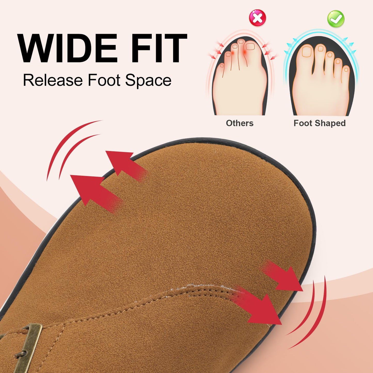 Womens Wide Clogs Adjustable Diabetic Mules Slip on Clog Slippers