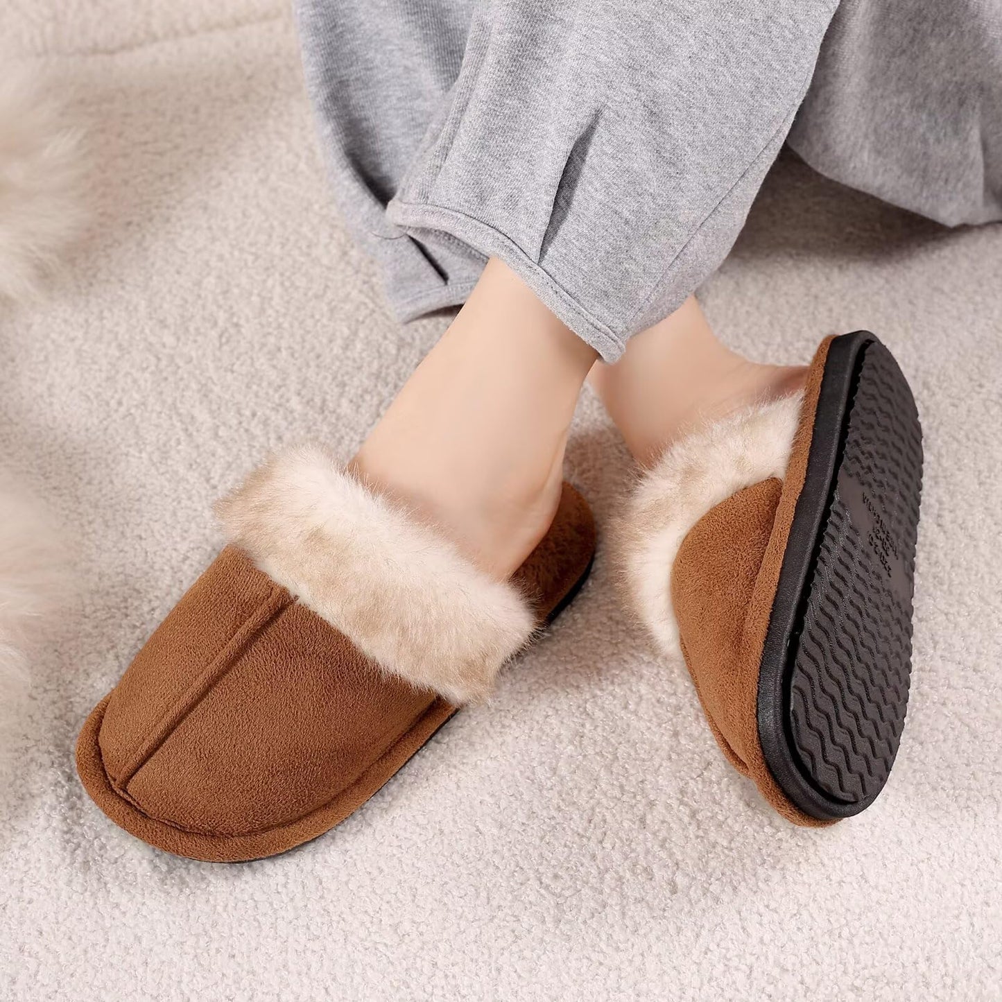 EQW Kids and Toddler Girls Slippers,House Shoes in Winter,Lightweight,Fluffy,Inddor Warmers