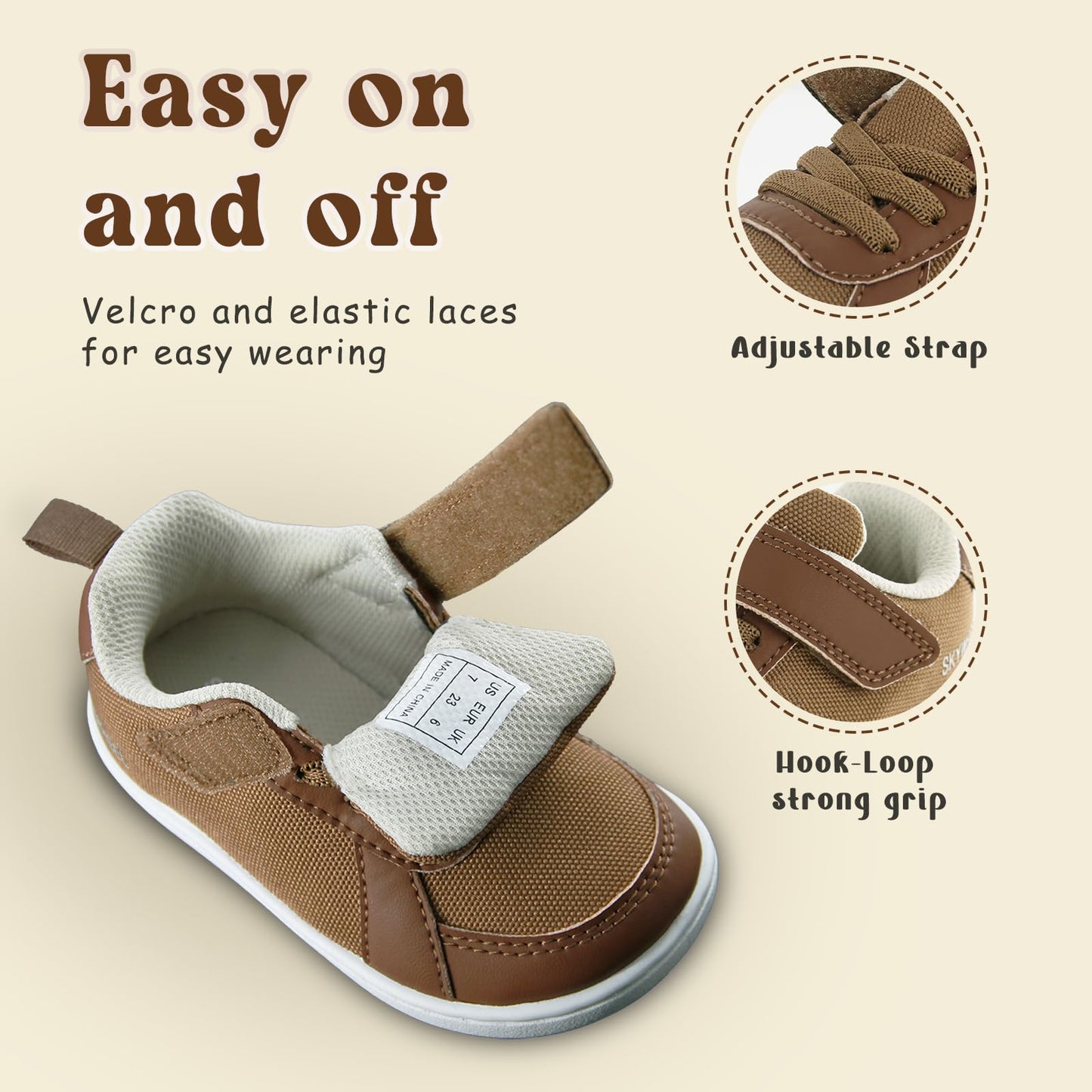Toddler Wide Toe Box Barefoot Shoes Boys Sneakers