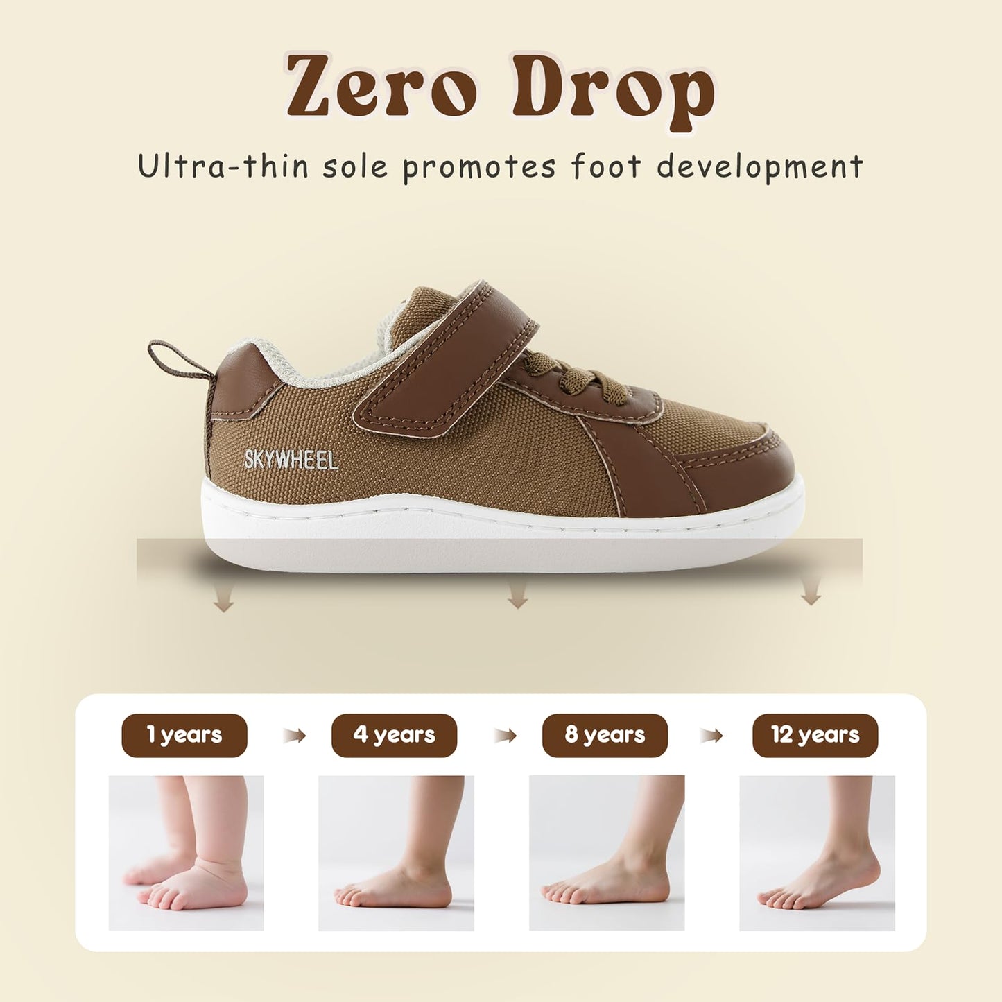 Toddler Wide Toe Box Barefoot Shoes Boys Sneakers