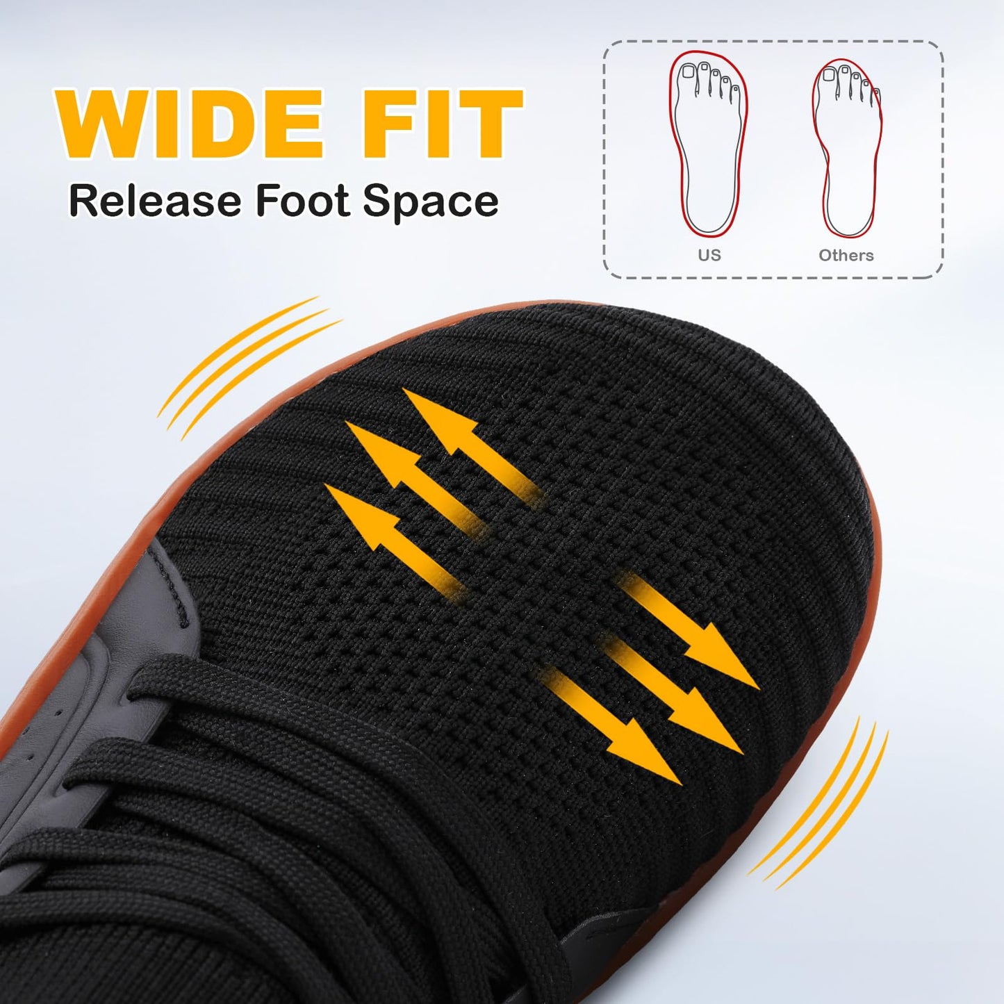 Womens Walking Shoes Wide Toe Barefoot Shoes Breathable Minimalist Zero Drop Sneakers