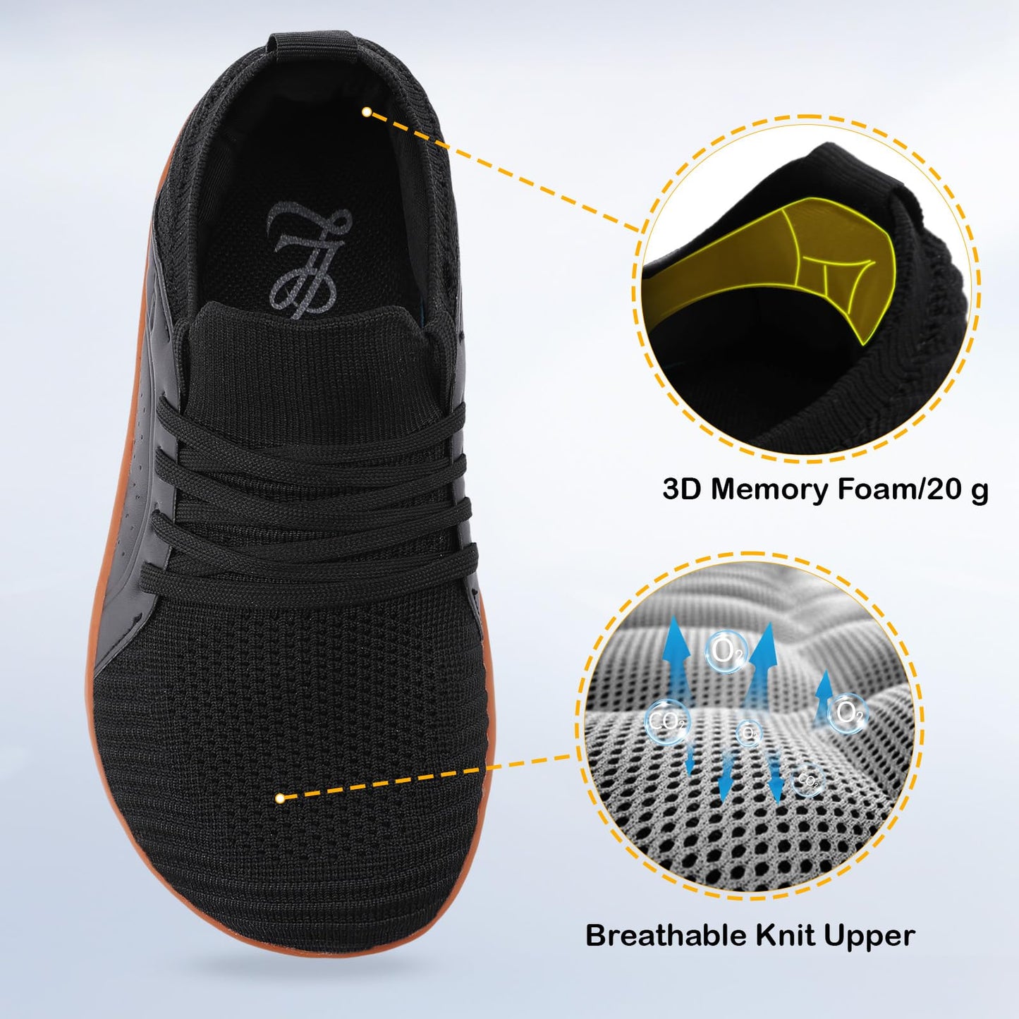 Womens Walking Shoes Wide Toe Barefoot Shoes Breathable Minimalist Zero Drop Sneakers