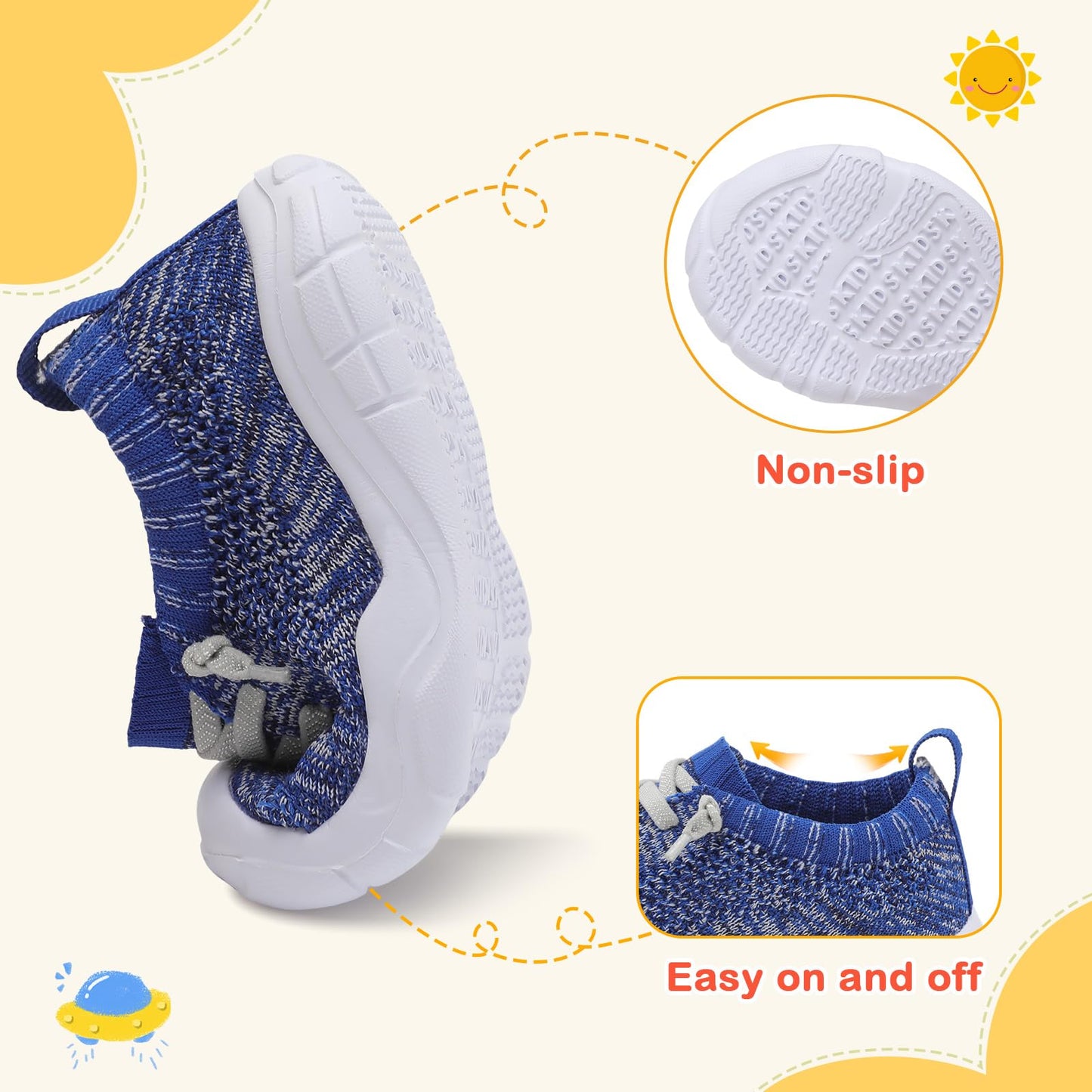 Toddler Shoes Boys Girls Barefoot Shoes Kids Breathable Sneakers