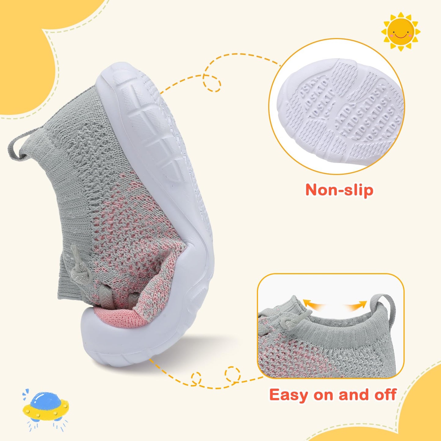Toddler Shoes Boys Girls Barefoot Shoes Kids Breathable Sneakers