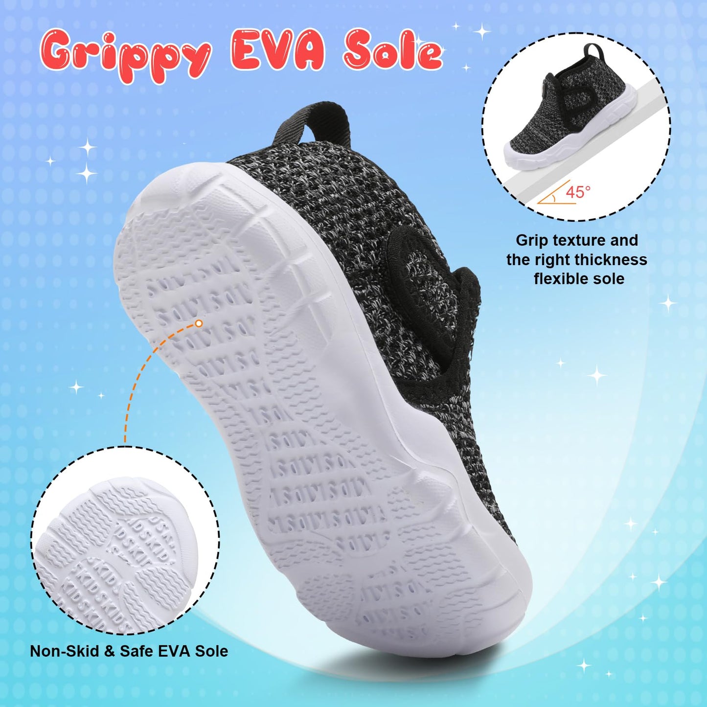 Toddler Shoes Boys Girls Sneakers Comfy Barefoot Shoes