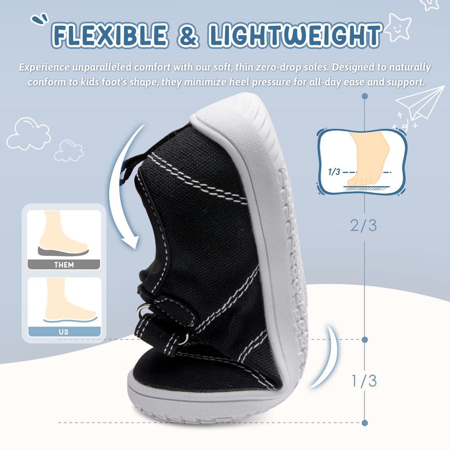 Kids Wide Toe Box Barefoot Shoes