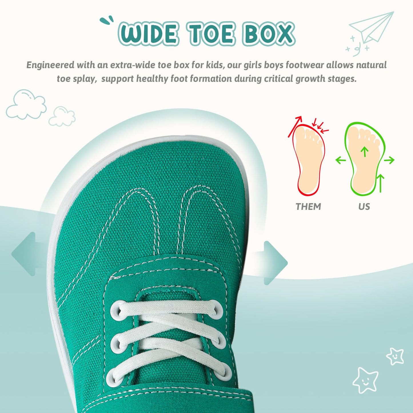 Kids Wide Toe Box Barefoot Shoes