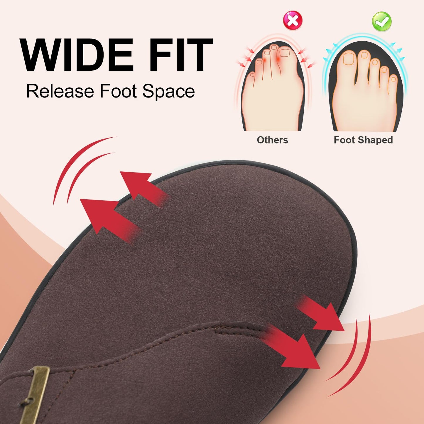Womens Wide Clogs Adjustable Diabetic Mules Slip on Clog Slippers