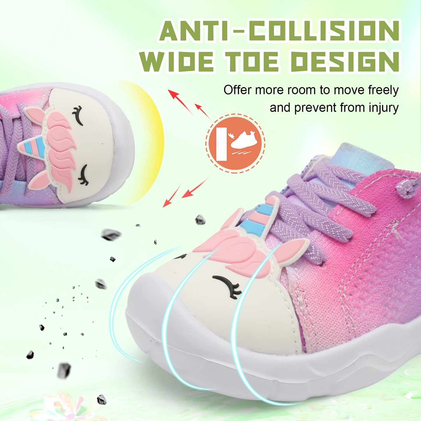 Toddler Shoes for Boys Girls Slip on Sneakers Wide Toe Walking Shoes
