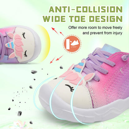 Toddler Shoes for Boys Girls Slip on Sneakers Wide Toe Walking Shoes