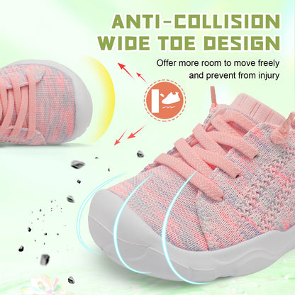 Toddler Shoes for Boys Girls Slip on Sneakers Wide Toe Walking Shoes