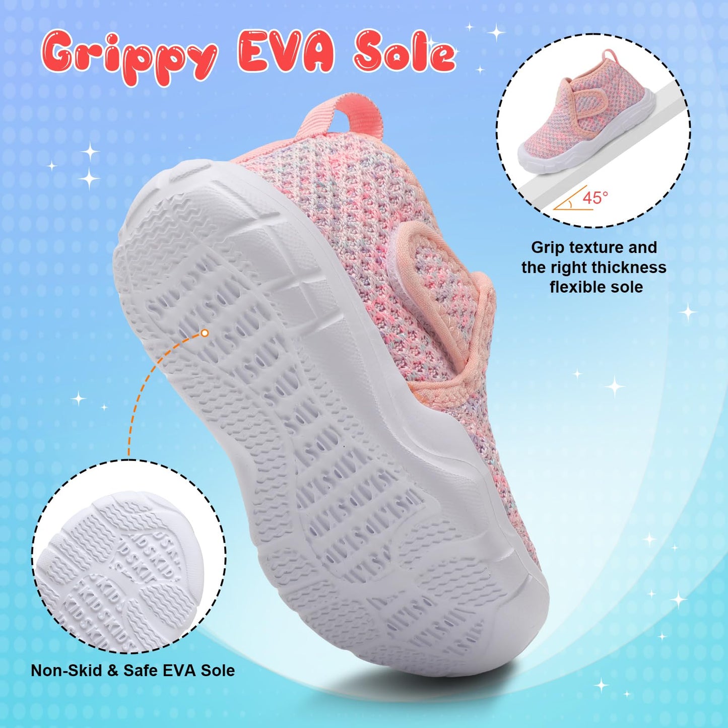 Toddler Shoes Boys Girls Sneakers Comfy Barefoot Shoes