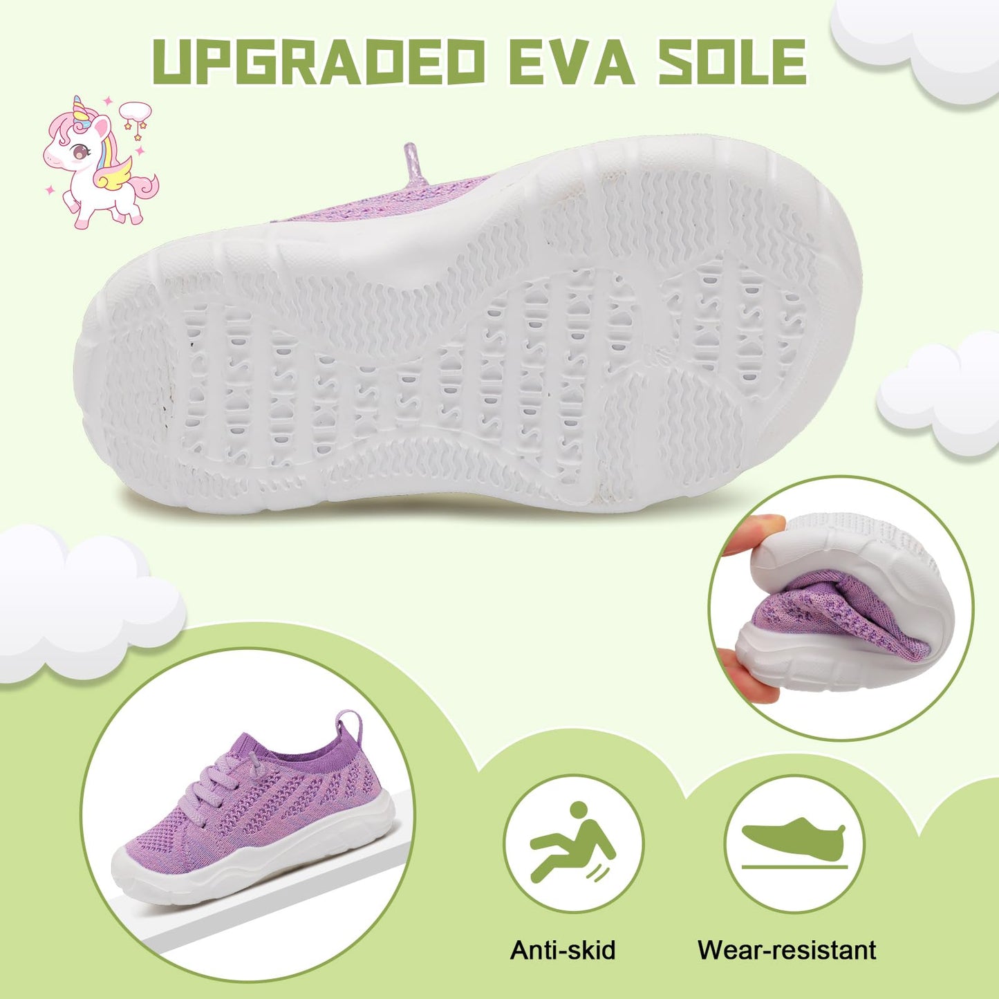Toddler Shoes for Boys Girls Slip on Sneakers Wide Toe Walking Shoes