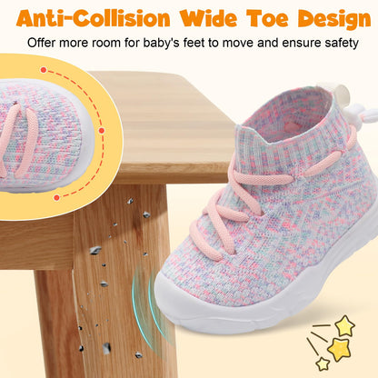 Toddler Shoes High Top Sneakers for Boys Girls Barefoot Wide Walking Tennis Shoes