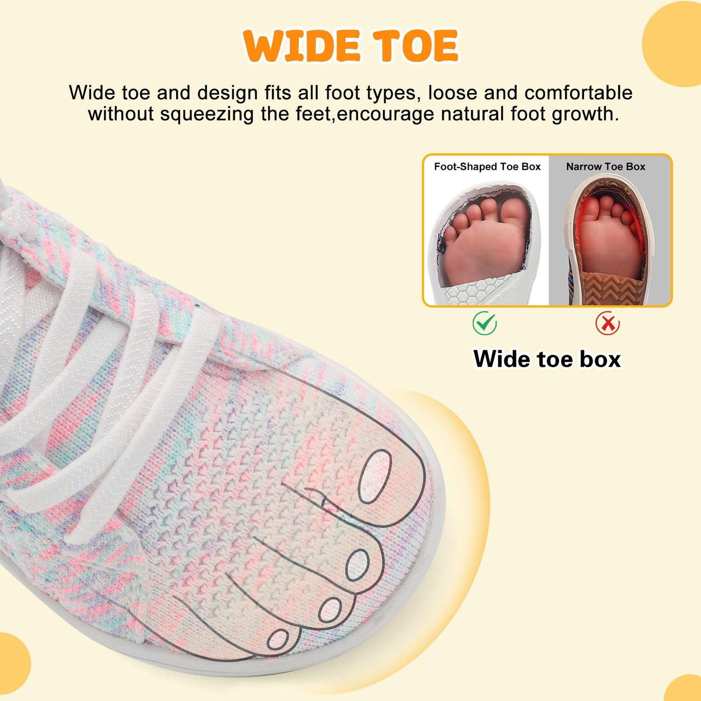 Toddler Shoes Girls Boys Wide Barefoot Shoes
