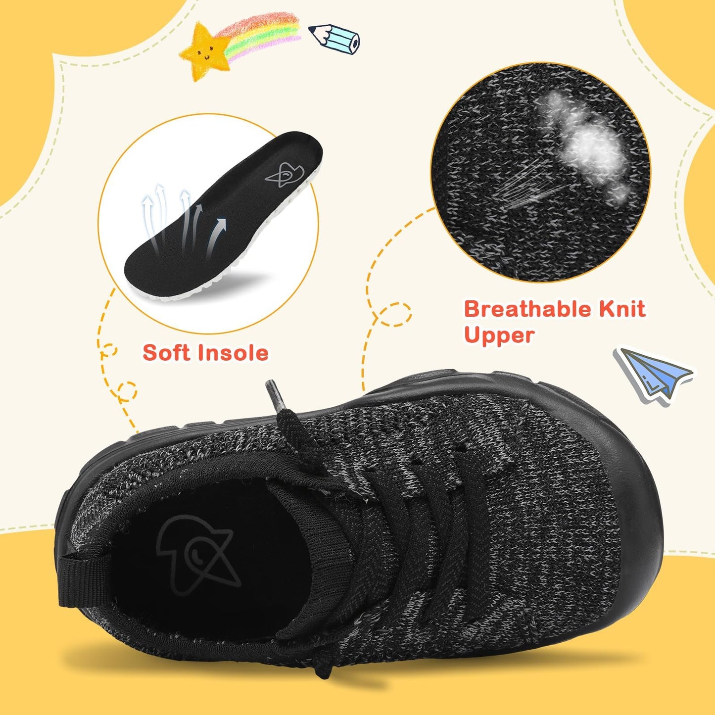 Toddler Shoes Boys Girls Barefoot Shoes Kids Breathable Sneakers