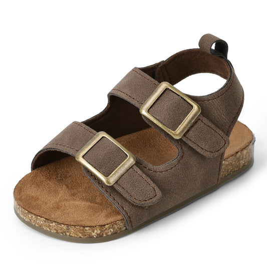 Toddler Sandals for Boys & Girls with Adjustable Hook-and-Loop Straps, Lightweight Open-Toe Design for Beach
