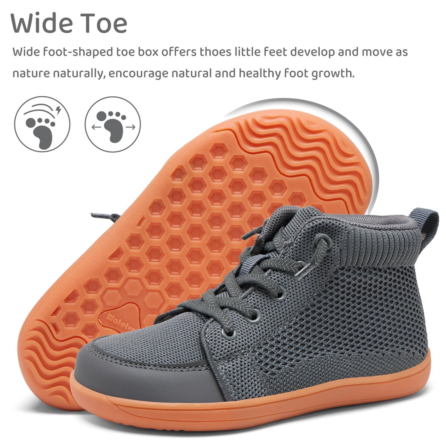 Toddler Little Kids Wide Barefoot Shoes Girls Boys Lightweight Boots