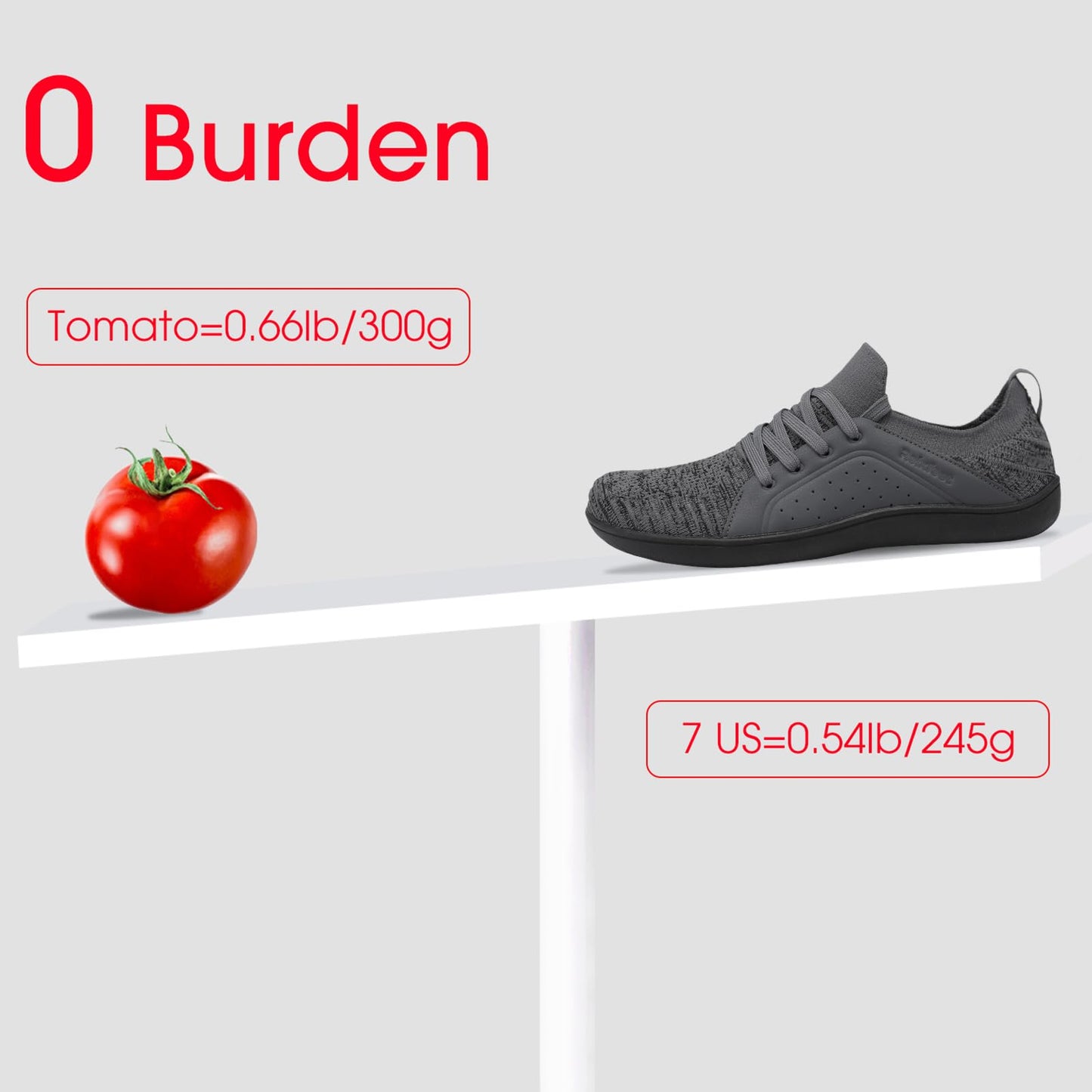 relxfeet Men's Barefoot Shoes Minimalist Cross-Trainer Shoes Wide Toe Walking Shoes