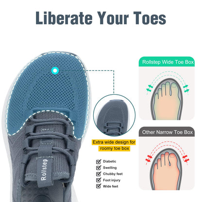 Wide Toe Box Shoes Women Extra Wide Width Sneakers