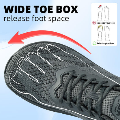 Wide Toe Box Shoes for Men Cushioned Road Running Shoe Non Slip Mens