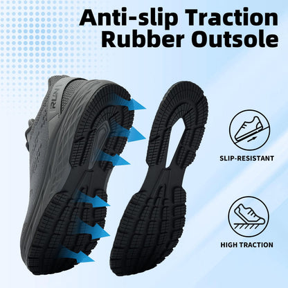 Wide Toe Box Shoes for Men Cushioned Road Running Shoe Non Slip Mens