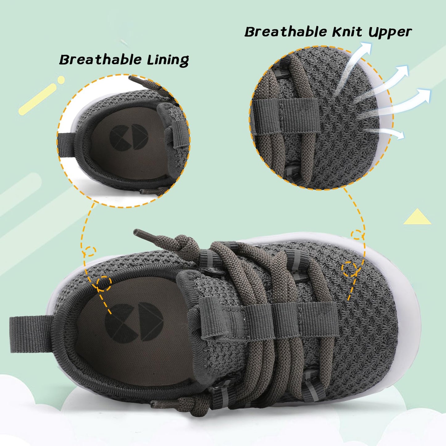 Toddler Shoes Boys Girls Barefoot Shoes Kids Breathable Walking Running Shoe