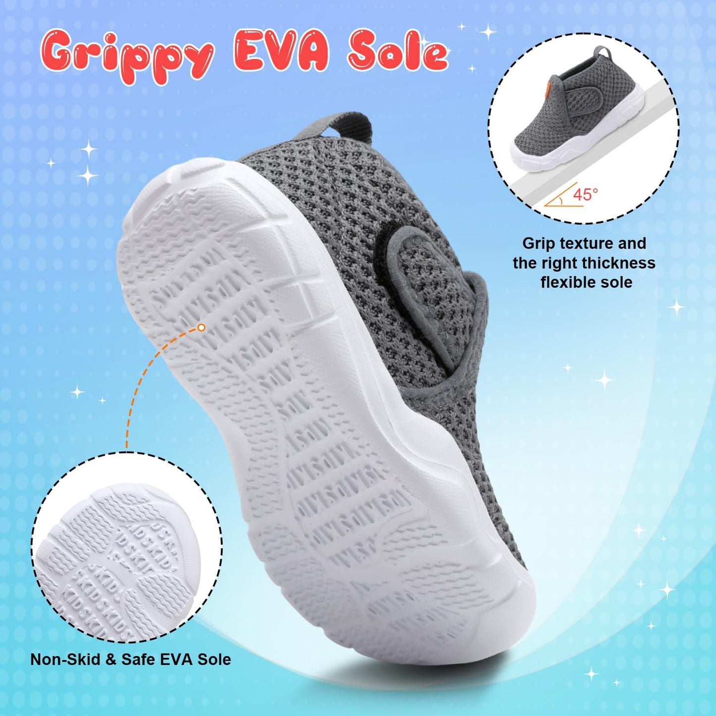 Toddler Shoes Boys Girls Sneakers Comfy Barefoot Shoes