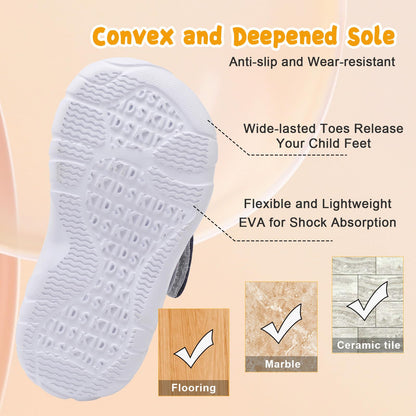 Kids Canvas Shoes Running Shoes for Girls Boys Wide Toe Box Barefoot Toddler Sneakers