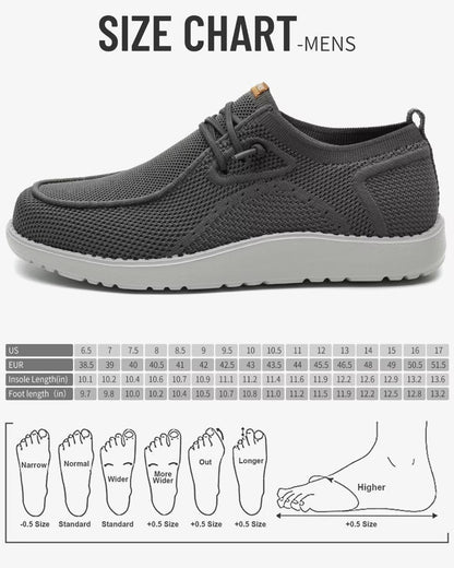 Men Wide Width Slip On Shoes Loafer with Arch Support Insoles Men Casual Shoes