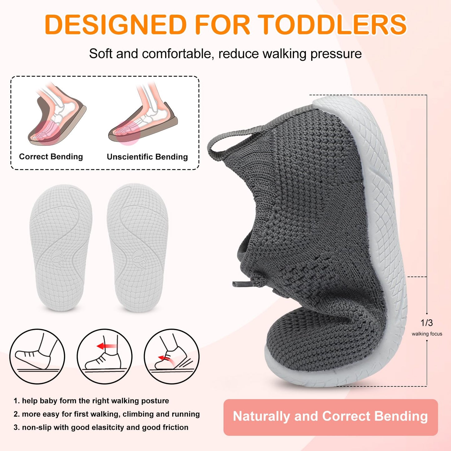 Toddler Barefoot Boys Girls Tennis Shoes