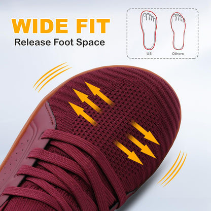 Womens Walking Shoes Wide Toe Barefoot Shoes Breathable Minimalist Zero Drop Sneakers