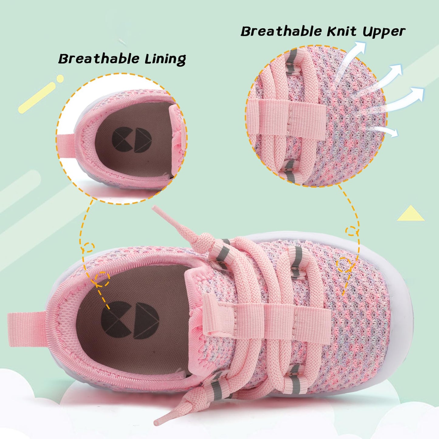 Toddler Shoes Boys Girls Barefoot Shoes Kids Breathable Walking Running Shoe