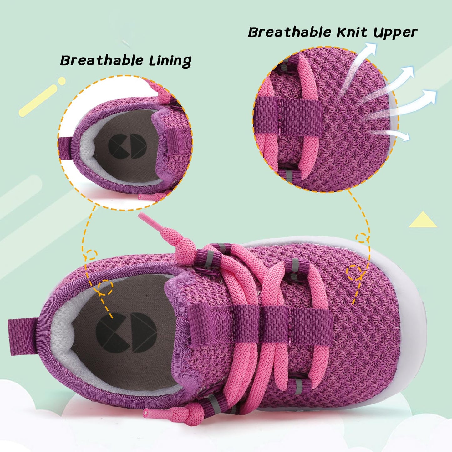 Toddler Shoes Boys Girls Barefoot Shoes Kids Breathable Walking Running Shoe