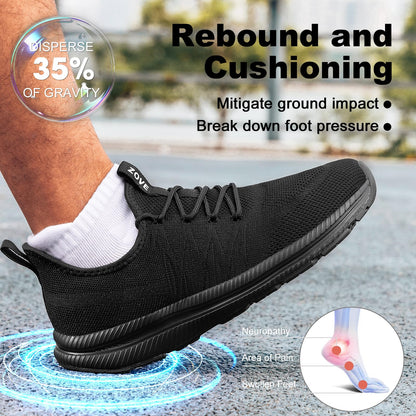 Wide Toe Box Shoes for Men Extra Wide Width Sneakers Non-Slip Ultra Light Wide Tennis Running Shoes