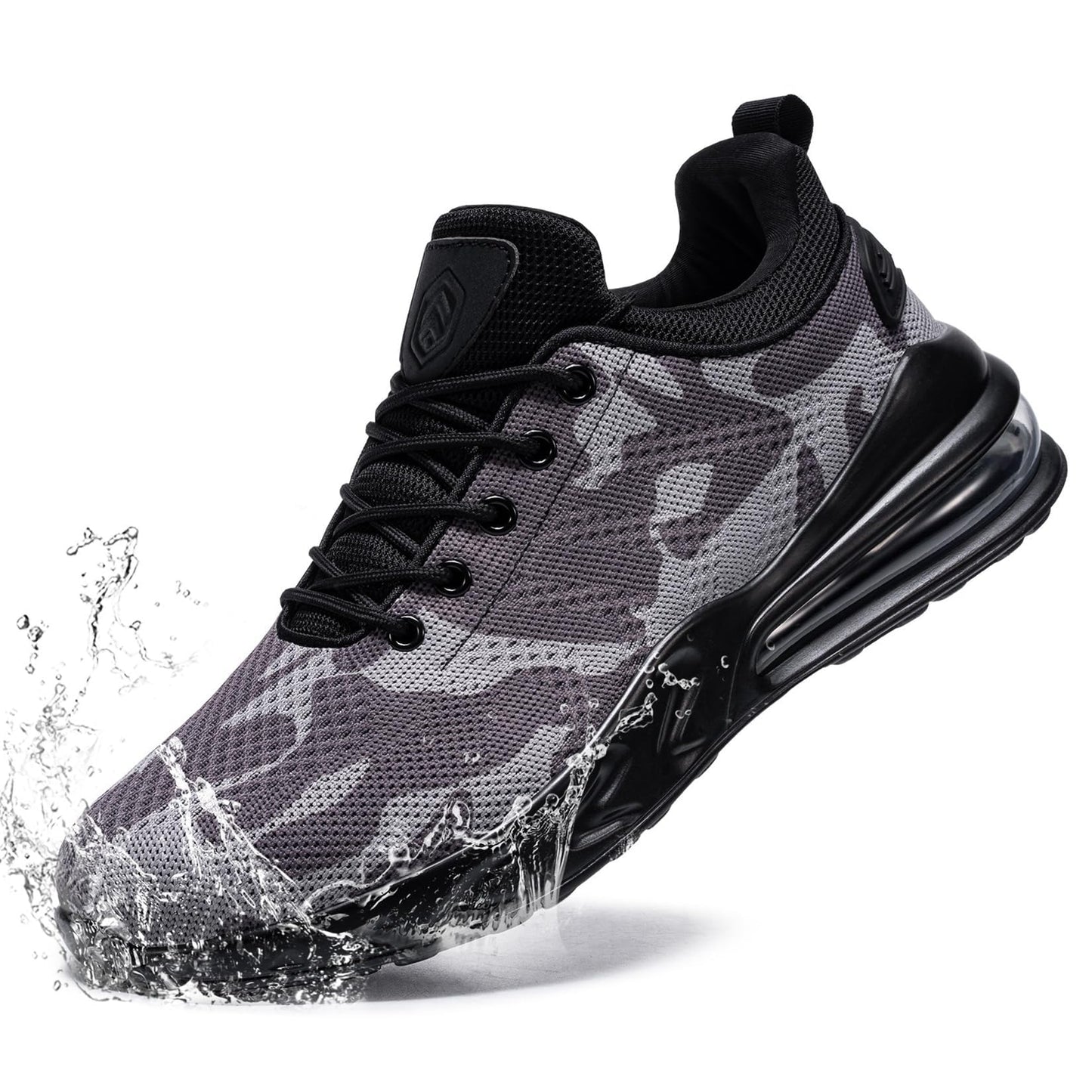 Mens Non Slip Work Shoes Slip On Water Resistant Walking Sneakers