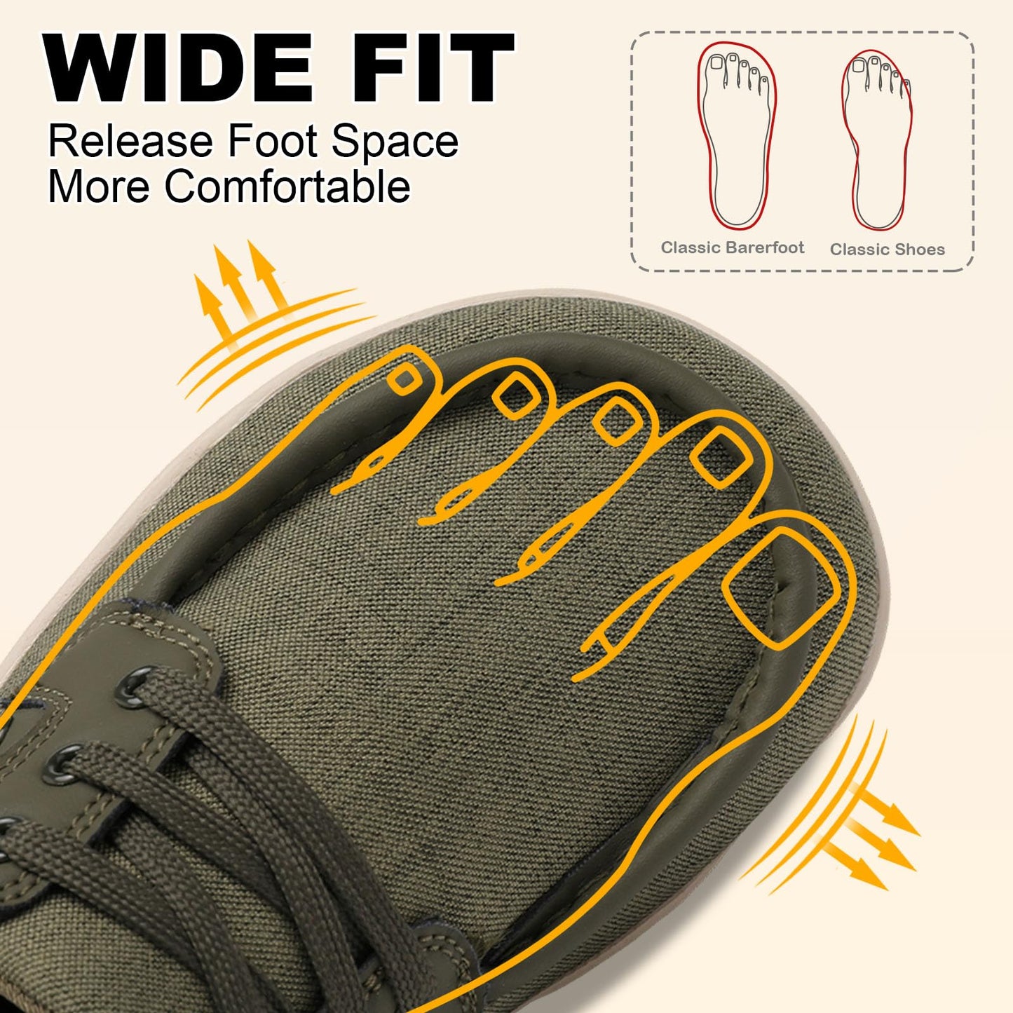 Womens Walking Shoes Barefoot Running Shoes Wide Toe Zero Drop Tennis Sneakers