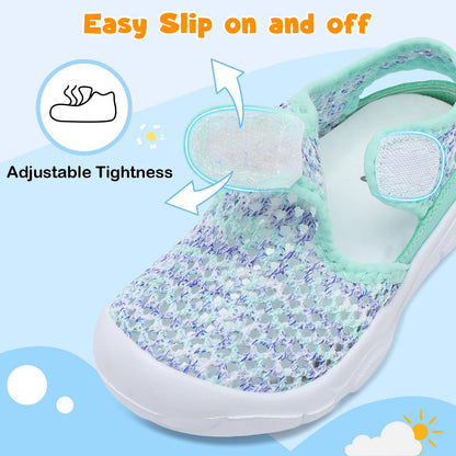 Toddler Sandals Boys Girls Wide Sandals Kids Water Sandal Shoes Lightweight Barefoot Summer Shoes for Beach Swim
