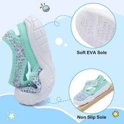 Toddler Sandals Boys Girls Wide Sandals Kids Water Sandal Shoes Lightweight Barefoot Summer Shoes for Beach Swim